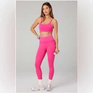 NWT- Fabletics Boost PowerHold HW Legging -PINK CRUSH/STRAWBERRY (27” inseam)